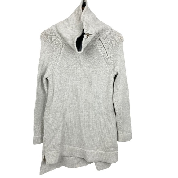 SOFT SURROUNDINGS | Ivory & Gray Tunic Cowl Neck - Picture 2 of 14